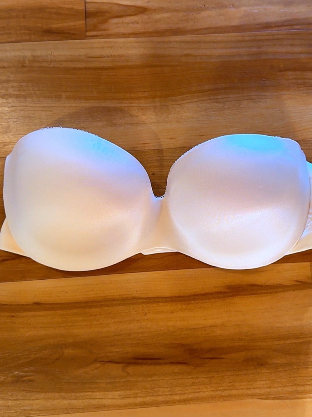 Ambrielle 36C Multiway Push-Up Strapless Bra Ivory Silicone Grip EUC